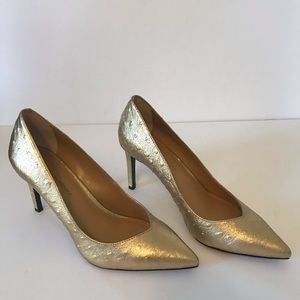 Banana Republic Madison Pumps in Gold Peacock